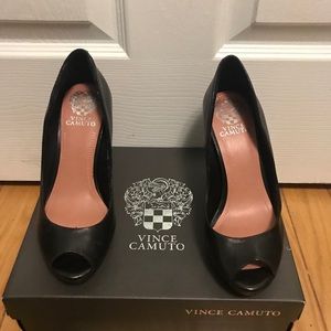 Vince Camuto peep toe platform shoes